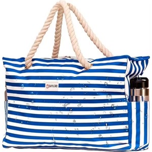 Free Sample Tote Luggage Bags Women polyester Beach Hand Bags Custom Logo Waterproof Fashion polyester Storage Handbag - Product Image 4