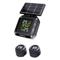 Moniteur de pression des pneus numérique Lancol M-04, alimentation double moteur et solaire USB, capteur externe universel TPMS