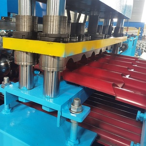 Vật liệu xây dựng ibr Bảng điều chỉnh tôn kim loại thép tráng men ngói làm tấm lợp máy móc ba lớp cuộn tạo thành máy - Product Image 4