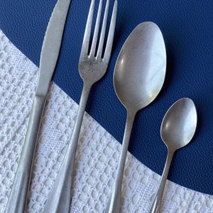 Rétro faire vieux 304 <span class=keywords><strong>couverts</strong></span> de cuisine en acier inoxydable ensemble de <span class=keywords><strong>couverts</strong></span> couteau à Steak fourchette cuillère ensemble fourchette à Dessert Vintage Restaurant <span class=keywords><strong>couverts</strong></span> - Product Image 6