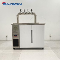 Machine à refroidir et distribuer la bière pression à 4 robinets, refroidissement direct, en acier inoxydable, avec affichage numérique, équipement de réfrigération pour usage commercial