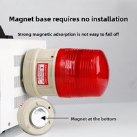 LTD-5088CD Tragbare Wiederaufladbare LED-Blinkleuchte mit Ton Magnetische Trockenbatterie Reflektierende Rote Auto-Warnleuchte