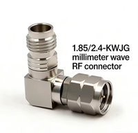 Adaptateur coaxial RF à angle droit 1.85/2.4-KWJG, connecteur de haute précision à ondes millimétriques, femelle 1.85mm vers mâle 2.4mm