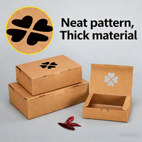 Emballages en papier kraft pour mini-cupcakes et poulet frit avec logo personnalisé, contenants alimentaires durables, résistants à l'huile, boîtes à emporter pour poulet frit