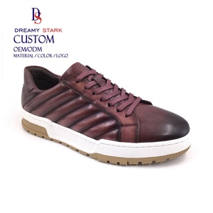 Dreamy Strark Custom <b>Sneaker</b> Fashion Hot Selling Men's Casual Shoes Genuine <b>Leather</b> <b>Sneakers</b> Lace-up Shoe for Men Office Party - Product Image 1