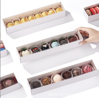 Emballage alimentaire entièrement transparent de type tiroir pour desserts aux fraises, macarons, pains et biscuits, adapté à l'exportation transfrontalière