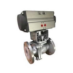 Válvula de Bola con Revestimiento de Flúor Q41F46-10/16C/P, Tipo Brida, Acero al Carbono, Alta Temperatura, para Uso con Líquidos Químicos, Industria Médica - Product Image 3
