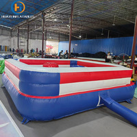 HUAYI Team Building Interactive Gonflable Gladiateur jeu de sport construction Gonflable Pole Joust Arena à vendre