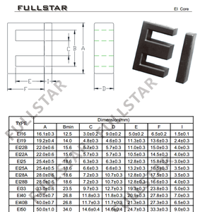 Ei/ee/eer/etd/uu/<span class=keywords><strong>uyf</strong></span>/ep/rm/pm/pq/et/ft/t noyau de transformateur de stratification monophasé en ferrite/noyau en acier au silicium/noyau de fer - Product Image 4
