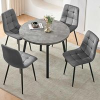 Chaises de salle à manger pivotantes pour salle à manger cuisine salon chaises de cuisine rembourrées avec dossier couverture en velours avec pieds en métal