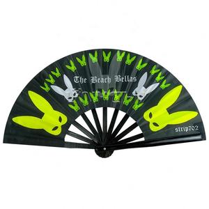 New Arrival Custom Logo Printed <b>Large</b> Folding Bamboo Hand <b>Fan</b> Portable Clacking Dance Gift for Festivals Painted Technique - Product Image 5