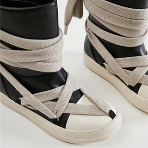 Dropshipping Chaussures décontractées unisexes confortables à lacets pour l'extérieur, baskets en caoutchouc, bottes pour femmes 2025 - Product Image 3