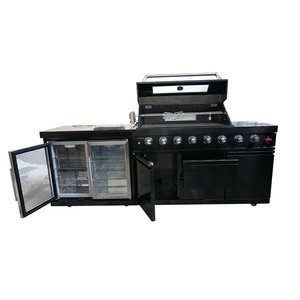 <span class=keywords><strong>Cucina</strong></span> da Esterno, Barbecue a Gas Nero in Acciaio Inox SS304, <span class=keywords><strong>Cucina</strong></span> da Campeggio con Frigorifero - Product Image 4
