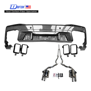 Diffuseur arrière en fibre de carbone Dark Horse SC Style pour Ford Mustang Gen7 S650 avec système d'échappement 2024 et après - Product Image 1