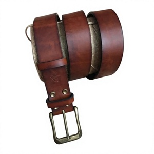 Ceintures en cuir de vachette BS INTERNATIONAL NA195 en gros, ensembles cadeaux, ceinture en cuir vintage de luxe avec boucle à ardillon en acier et design carré - Product Image 6