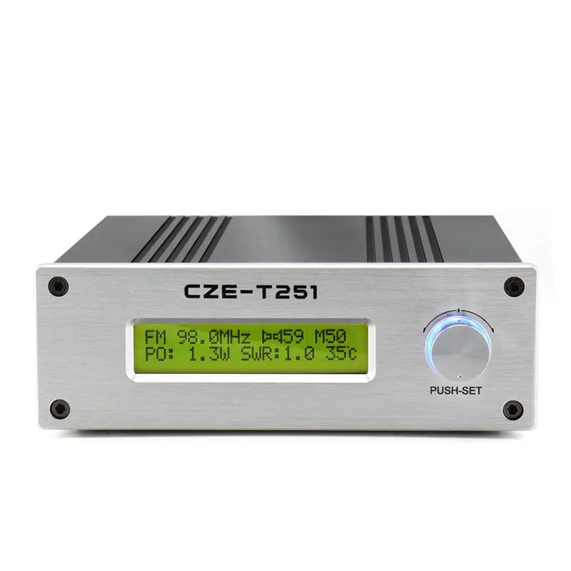 CZE-T251 87-108Mhz daya frekuensi dapat disesuaikan jarak jauh nirkabel 25W digunakan pemancar FM untuk dijual