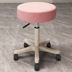 Hoher Metall-Barhocker mit Rollen, höhenverstellbar und 360-Grad-Drehung für Friseursalon und Visagisten - Product Image 5