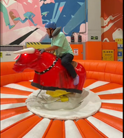 Arène de taureau mécanique gonflable en PVC robuste, taureau de rodéo pour parcs d'attractions