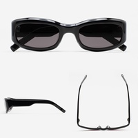Lbashades 2601 Lunettes de soleil polarisées rétro tendance Y2K, protection UV400, logo personnalisé, lunettes de soleil en acétate de haute qualité pour hommes et femmes