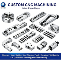 Pinza Robótica de Acero Inoxidable 304, Mecanizada por CNC, con Superficie de Contacto Serrada, para Robots Industriales Automatizados