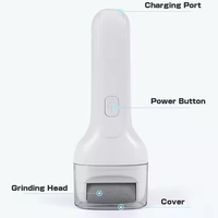 Lime à pieds électrique rechargeable USB portable, étanche, pour éliminer les callosités, kit de pédicure, protection contre la pression à 2 vitesses