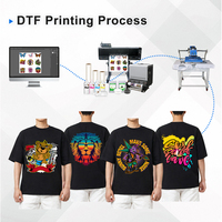 Imprimante DTF 30 cm avec tête Epson XP600, carte Hoson, format A3, machine d'impression de t-shirts avec secoueur de poudre