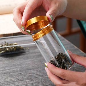 100毫升3盎司金盖藏红花瓶小玻璃螺旋罐香料容器带金属盖 - Product Image 3