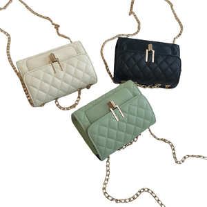 Casual Ladies <b>Mini</b> Flap Purse Woman Handbag with Chain Diamond Woman Cross Body Lock <b>Bag</b> <b>Black</b> Fashion <b>Bags</b> Wholesale - Product Image 3