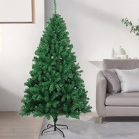 Meilleures ventes 2026 : Grand arbre de Noël artificiel vert décoratif pour centre commercial, sur pied, en PVC renforcé