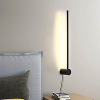 Enerji tasarrufu minimalist basit ip65 siyah uzun led duvar ışıkları