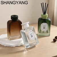 Diffuseur de parfum en verre longue durée 200 ml, personnalisé, de luxe, marron, vide, sans alcool, sans plomb, pour aromathérapie