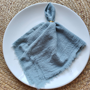 Taplak Meja & Serbet Kain Katun Persegi Buatan Tangan Ychon, Dapat Disesuaikan, Pewarnaan Polos, Dapat Digunakan Kembali, Bahan Kain Kasa, untuk Dekorasi Pernikahan & Rumah - Product Image 3
