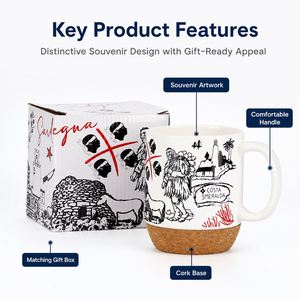 Nouvelle conception <span class=keywords><strong>de</strong></span> tasse à café souvenir avec base en liège et boîte cadeau - Product Image 6