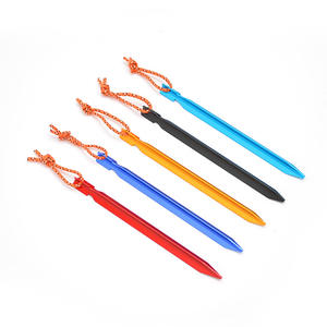 Piquet de tente triangulaire en alliage d'aluminium Vinda Dumbledore 18 cm avec corde, piquet de support pour camping en extérieur - Product Image 2