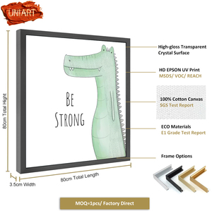 Impresión en Lienzo de <span class=keywords><strong>Cocodrilo</strong></span> de Dibujos Animados, Estilo Nórdico, para Cuarto Infantil, Impresión Digital Brillante, Pósteres Decorativos para Pared - Product Image 3