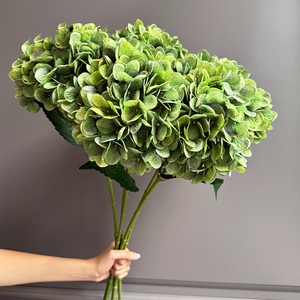 Flores Artificiales de Hortensia de Seda <span class=keywords><strong>Baratas</strong></span> de Fábrica M-1024, <span class=keywords><strong>Hortensias</strong></span> Moradas, Blancas y Azules para Decoración del Hogar, Bodas y Fiestas - Product Image 6