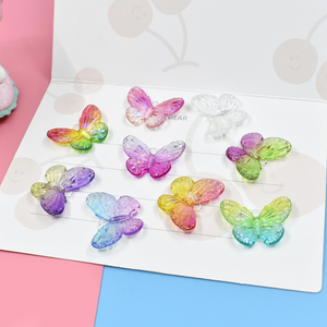 Miniatures de papillons en résine, accessoires artisanaux pour la création de bijoux, épingles à cheveux, broches, DIY, coques de téléphone, aimants de réfrigérateur - Product Image 2