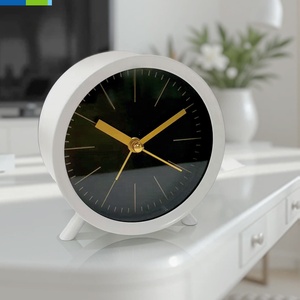 Horloges de bureau à quartz de style antique rappel de l'heure mécanisme mécanique matériau en verre forme circulaire rétro-éclairage voyage scolaire - Product Image 5