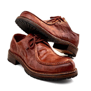 Zapatos de hombre Mapi, zapatos de cuero lavados y hechos a mano, zapatos casuales de hombre de suela gruesa de cuero genuino, zapatos retro para hombre - Product Image 3