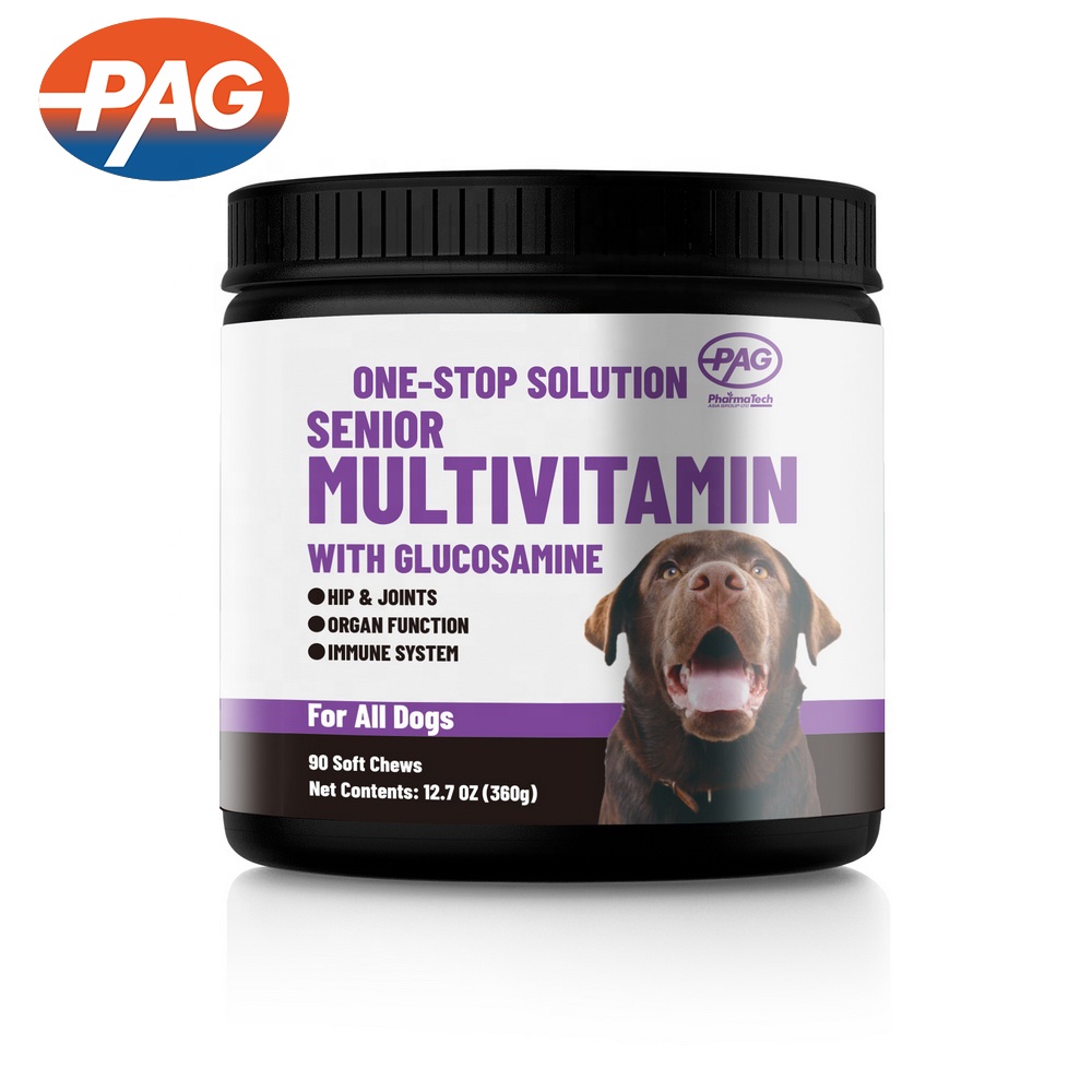 Высококачественные мультивитамины, мягкие жевательные собаки 17 в 1, пищевая добавка, глюкозамин, куркума, витамины, поддерживает здоровье суставных собак
