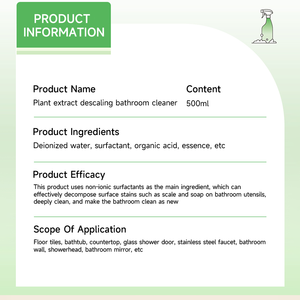 Ev temizleme spreyi çini cam duş sulu musluk lekeleri kaldırmak antimikrobiyal köpük banyo temizleyici sıvı - Product Image 5