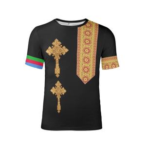 <span class=keywords><strong>T</strong></span>-<span class=keywords><strong>Shirt</strong></span> Personalizzata con Design Etiope Habesha per Uomo, Economica, Manica Corta, in Poliestere, Vendita all'Ingrosso - Product Image 6