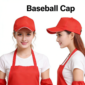 Casquettes de baseball unisexes en sergé de coton pour les barmans et casquettes à visière avec broderie imprimée - Product Image 2