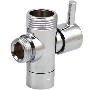 Robinet de douche moderne en cuivre avec déviateur extractible à ouverture rapide, une entrée, deux sorties, interrupteur de vanne, accessoires - Product Image 4