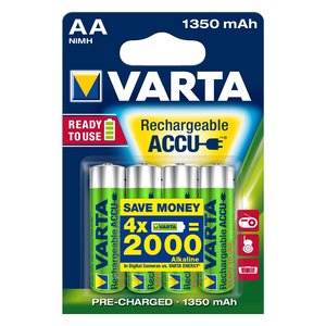 Batteria Stilo <b>AA</b> ricaricabile 1350mAh <b>RECHARGE</b> ACCU POWER (4pz) 056746101404 - Product Image 1
