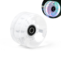 Roues lumineuses de patin à roulettes Quad 65mm 62mm 58mm roues Longboard clignotantes roues de patin à roulettes Quad de vitesse artistique personnalisées