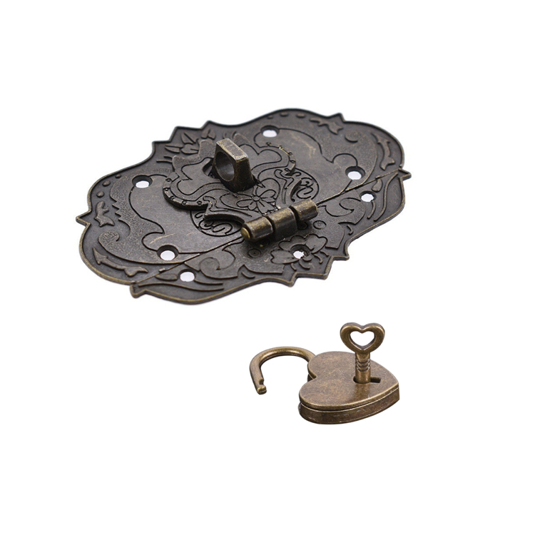 Старинный деревянный чехол с застежкой, винтажная декоративная подарочная коробка для ювелирных изделий, замок для чемодана, застежка для ящика, защелка для мебели, замок с застежкой