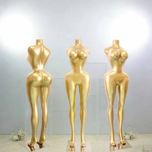 <span class=keywords><strong>Mannequin</strong></span> féminin <span class=keywords><strong>grande</strong></span> <span class=keywords><strong>taille</strong></span> BBL aux courbes généreuses, <span class=keywords><strong>taille</strong></span> dorée, poitrine et fessiers volumineux, en FRP pour présentation - Product Image 3
