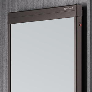 Espejo de Armario Rectangular de Aluminio, Plegable, Montado en la Pared, Organizador de Ropa, Color Mocha Blanco - Product Image 3