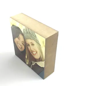 Mộc Mạc Hình Ảnh Có Thể In Trống Thăng Hoa Mdf Khung Ảnh Gỗ Khối Gỗ - Product Image 1